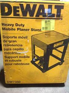 Dewalt DW7350 Mobile Thickness Planer Stand customer return see pictures