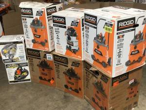 lot 5 image: Mix Lot of Ridgid Shop Vacs, Various Models and conditions, Review all pictures