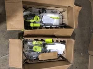 lot 29 image: Ryobi One Tile Cutter, Review all pictures, Lot of 2, Customer returns