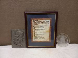 lot 53 image: HOME INTERIORS ART LORDS PRAYER PICTURE AND MORE