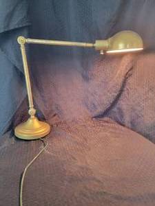 lot 95 image: Brass Adjustable Desk Lamp