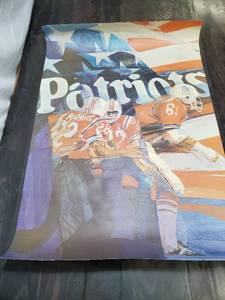 lot 38 image: Vintage 1971 NFL Collector Series Patriots Poster