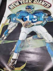 lot 40 image: Vintage 1968 NFL Collector Series New York Giants Poster
