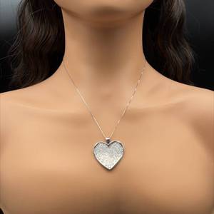 7.00 Carat Diamond Heart Pendant VS-GH Diamonds Invisible Set in 14k White Gold Retail $16,000 VIDEO