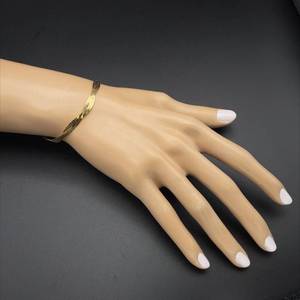 14k Yellow Gold Contemporary Double Herringbone Weave Bracelet  $950 Retail