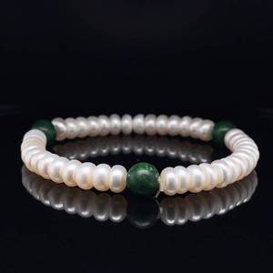 Jade and Pearl Estate Flex  Stretch Bracelet