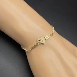 Diamond-Cut Heart on Rope Chain Bracelet in 14k Yellow Gold, Delicate Low Cost for Valentines