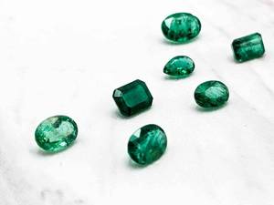Group of 3.98 Total Carat Natural Emerald Gemstones