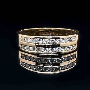 0.60ctw Diamond Double Row Channel Set Ring in 14k Yellow Gold $3,250 Retail VIDEO