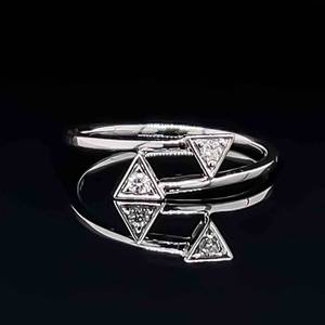 ALERT- HOT STYLE Diamond Open Bypass Style Ring in 14k White Gold VS Clarity $1275 VIDEO