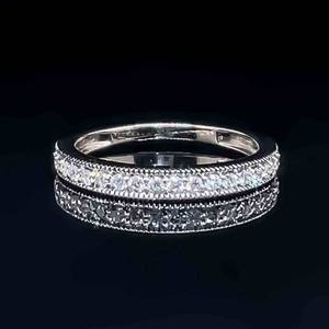 0.25ctw Diamond Milgain Half Eternity Ring in 14k White Gold Excellent Condition $1899 Retail VIDEO