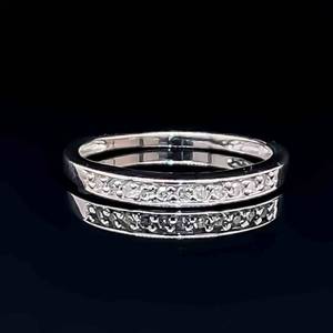 Diamond Classic ChannelProng Ring in 14k White Gold