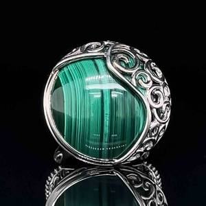 Breathtaking Natural Malachite Estate Ring