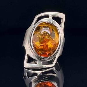 Stunning Amber Designer Styled Estate Ring VIDEO