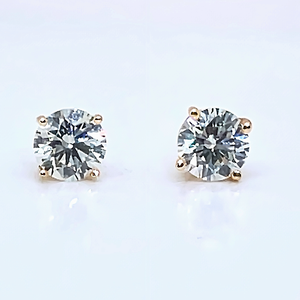 1.30ctw. Diamond Stud Earrings VS Including Diamond Halo Jackets in 14k Yellow Gold $3950 Retail VIDEO