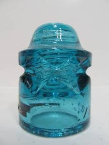 lot 15 image: CD 135-010 BE Chicago Insulating Company Blue Glass Insulator