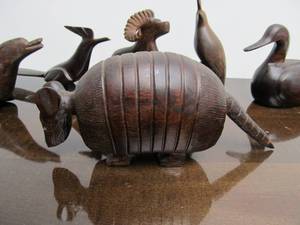 lot 57 image: Group of Hand Carved Hardwood Animals