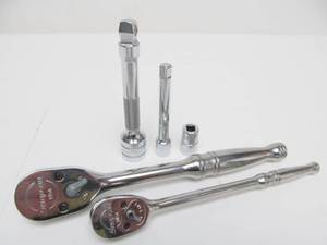 lot 73 image: Pair of SNAP ON Socket Wrenches with Extenders