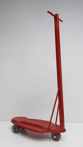 lot 101 image: Awesome Vintage Late 30s Red Metal Rocker Scooter-Skate 