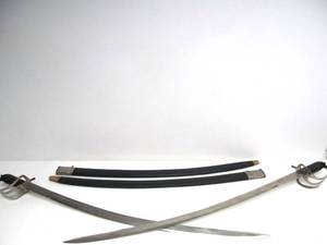 lot 103 image: Pair of Vintage Saber Swords wSheaths
