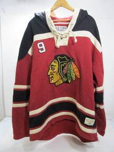 lot 148 image: Old Time Hockey Heavy Duty Bobby Hull Blackhawks Hooded Jersey Sweatshirt
