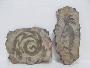 lot 149 image: Signed JOHN RUNNING Frags Ancient Petroglyph Artworks