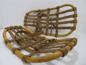 lot 155 image: Pair of Vintage Bear-Paw Snowshoes