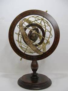 lot 160 image: Large Old World Wooden Armillary Sphere