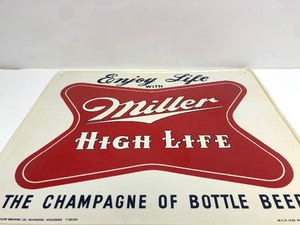 lot 3 image: NOS Vintage 1955 MILLER HIGH LIFE Beer Sign