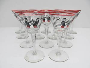 lot 227 image: Lot of 14 Vintage Libbey Glass PICKWICK Cocktail Glasses