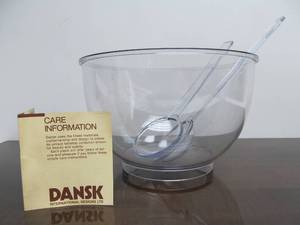 lot 229 image: Vintage DANSK Large Salad or Mixing Bowl wLadles