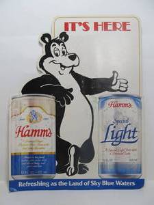 lot 234 image: NOS Vintage HAMMS Advertising Countertop Display Sign - Hamms Special Light