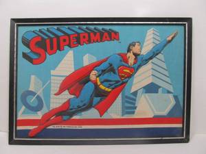 lot 238 image: Vintage 1970s Framed Superman Artwork