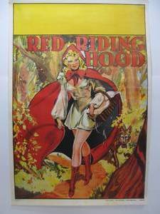 lot 244 image: Beautiful Original 1940s LITTLE RED RIDING HOOD Advertising Poster