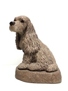 lot 262 image: Heavy CementConcrete Cocker Spaniel Dog LawnGarden Statue