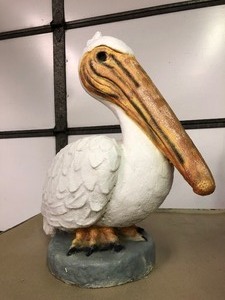 lot 268 image: Large Heavy CementConcrete Pelican LawnGarden Statue