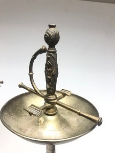 lot 286 image: Pair of Vintage 1950s Sword-Form Smoking Stands