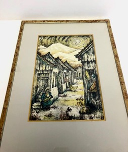 lot 283 image: Pair of Framed Prints by Israeli Artist Zvi Livni