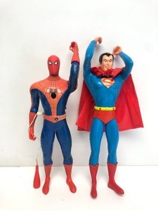 lot 126 image: Vintage 1970s REMCO Spider-Man & Superman Toys