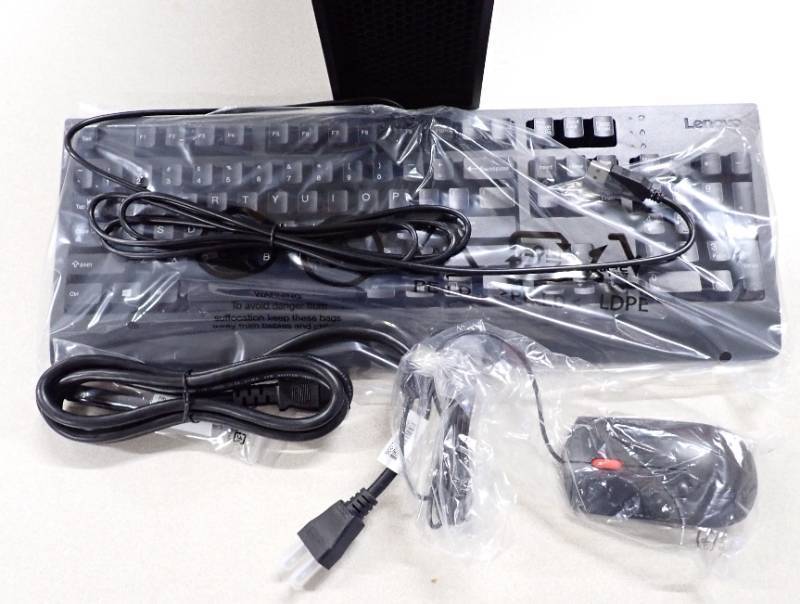 lot 31 image: Lenovo ThinkStation P320 PC  Intel Core I5-7500 CPU  3.40GHZ  8GB DDR4 RAM  256GB SSD  NO OS  Includes Keyboard, Mouse &amp CAB-AC Cable  In Original Packaging