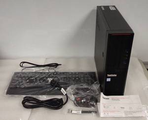 lot 7 image: Lenovo ThinkStation P320 PC  Intel Core I5-7500 CPU  3.40GHZ  8GB DDR4 RAM  256GB SSD  NO OS  Includes Keyboard, Mouse &amp CAB-AC Cable  In Original Packaging