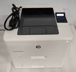lot 12 image: HP LaserJet Pro M402dne Laser Printer  40ppm  USB &amp Ethernet Ports  Power Tested On  Includes AC Cord