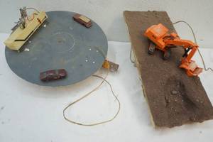 HO scale train motion scenes