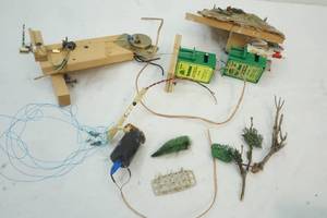 HO scale train motion scenes