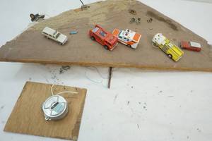 HO scale train motion scenes