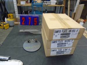 lot 275 image: Qty of 2 9 damper plates # 98900320. As shown.