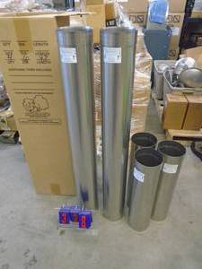 lot 328 image: Stainless chimney pipe 6 x 48. As shown.