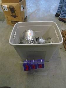 lot 330 image: Misc chimney caps Look like stainless. As shown.