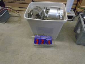 lot 334 image: Misc chimney adapters. Look like stainless. As shown.