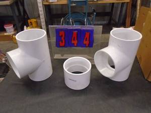 lot 344 image: 4 pvc fittings. As shown.